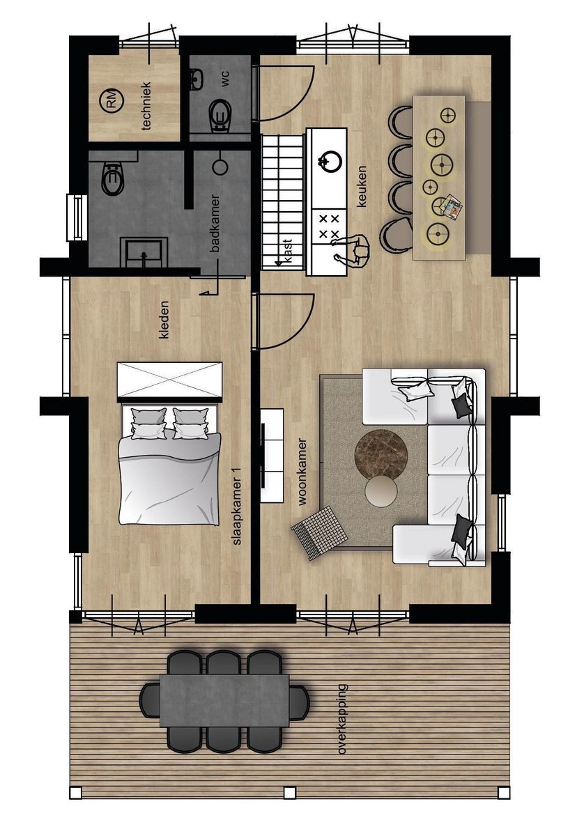 Bos Villa met hottub & sauna - 8 persoons